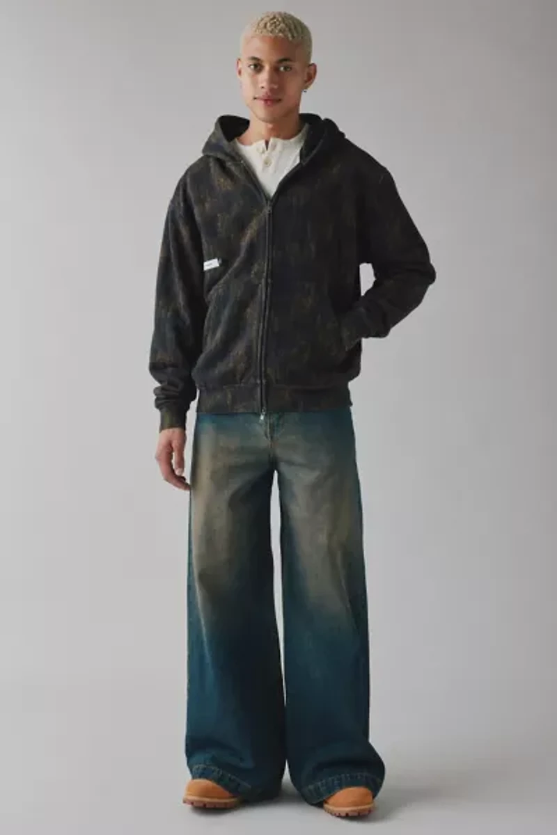 Students Golf Bushill Camo Hooded Zip-Up Sweatshirt