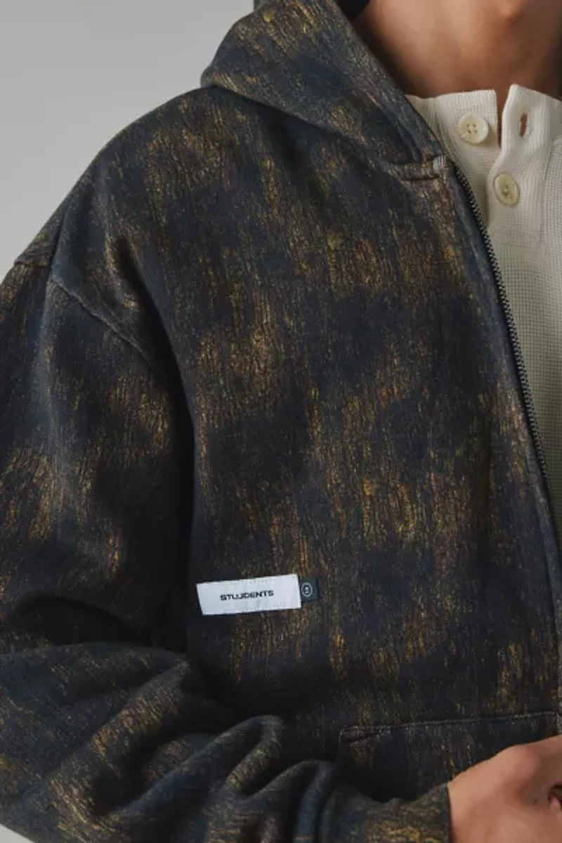 Students Golf Bushill Camo Hooded Zip-Up Sweatshirt