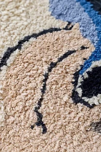 Fish Shaped Plush Tufted Bath Mat