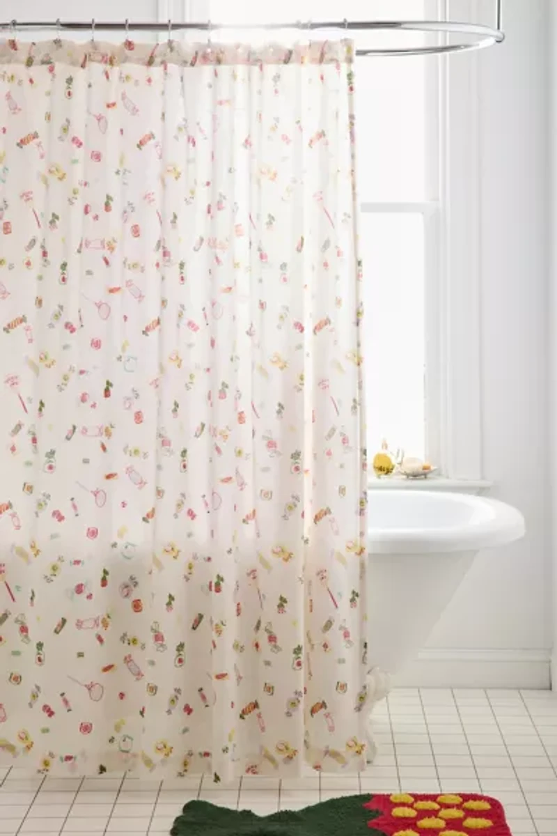 Candies Patterned Shower Curtain