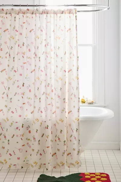 Candies Patterned Shower Curtain