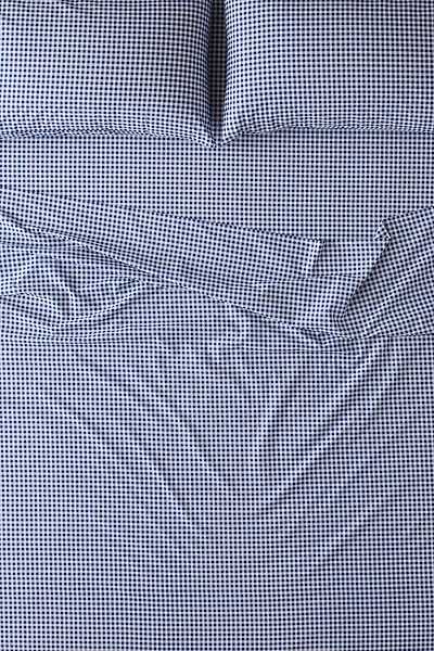 Gingham Patterned Cotton Percale Sheet Set