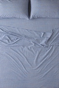 Gingham Patterned Cotton Percale Sheet Set
