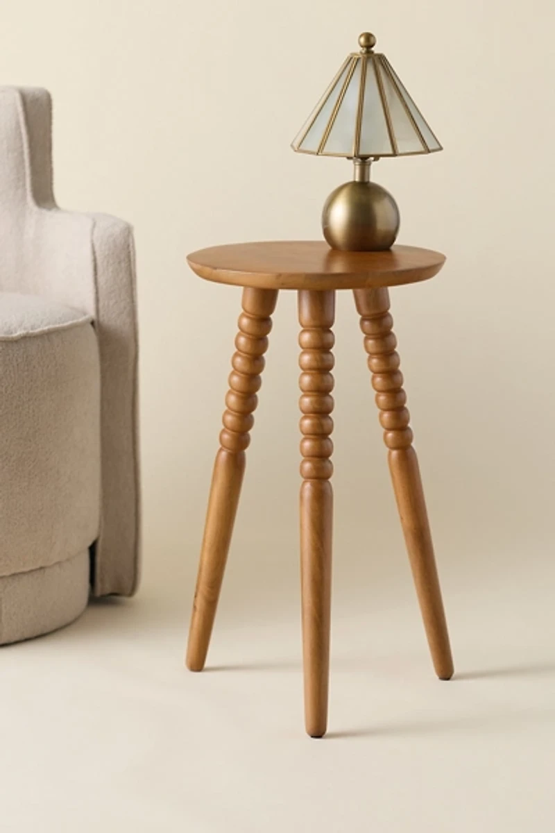 Elisabeth Tripod Mango Wood Side Table