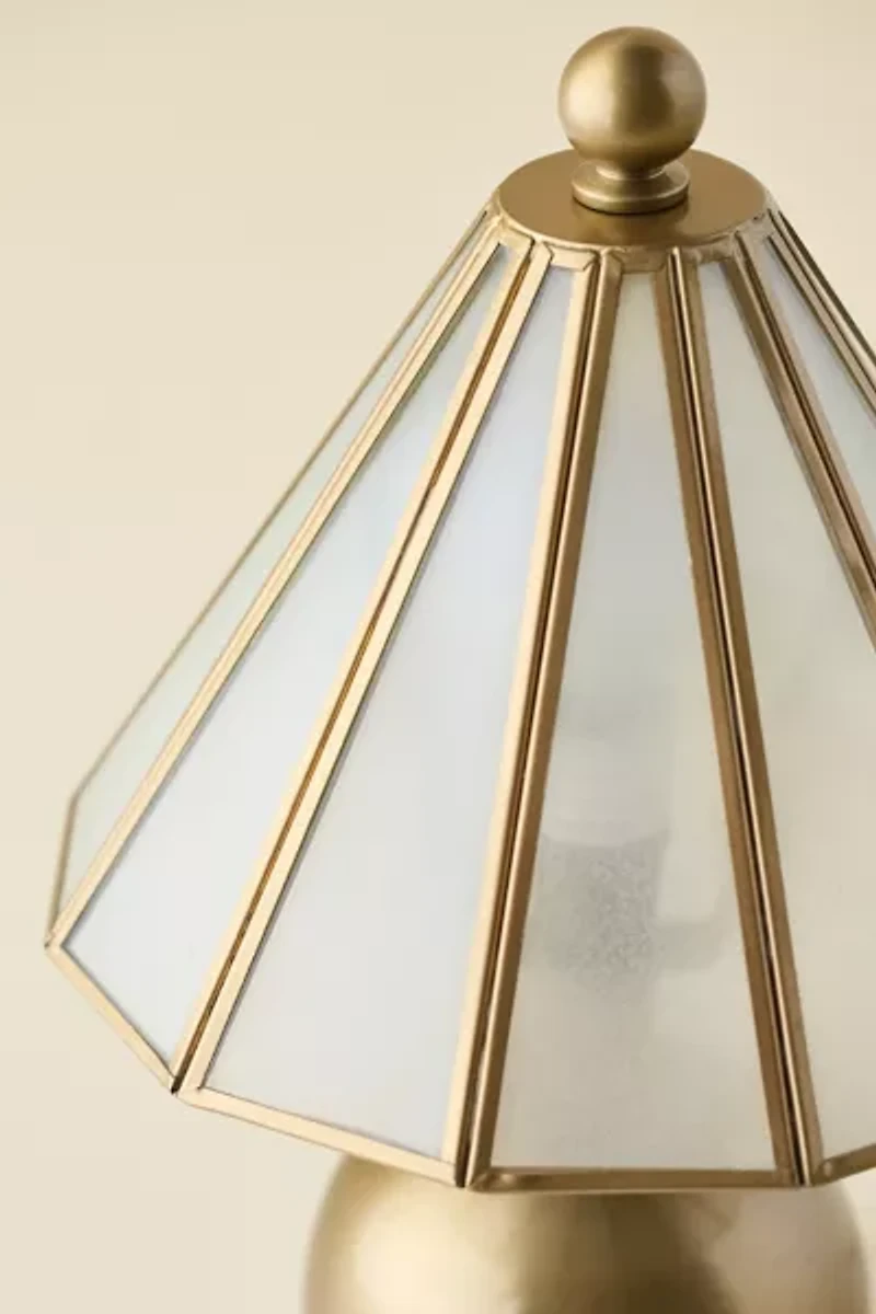 Paneled Glass Table Lamp