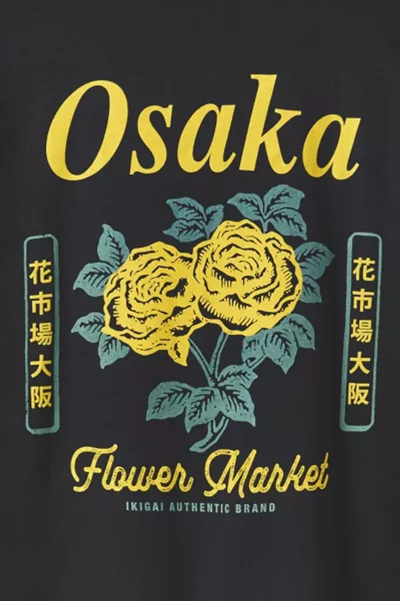Osaka Japan Flower Market Graphic Tee