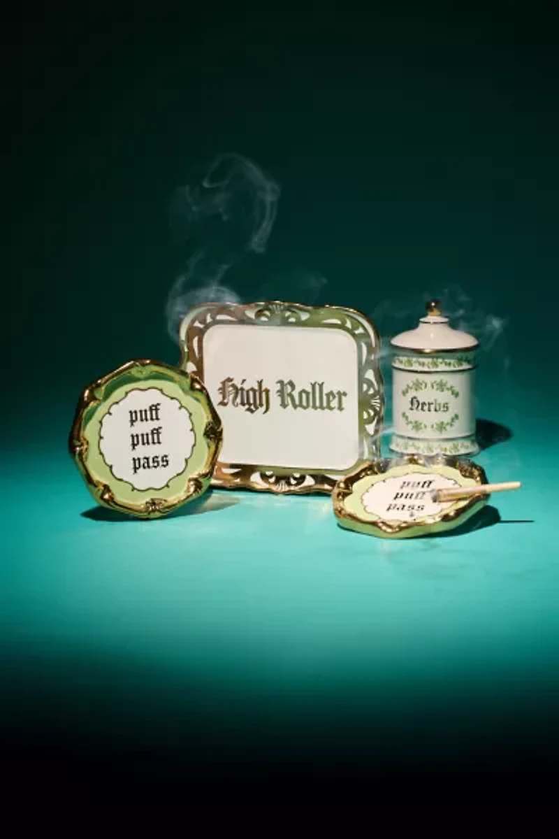 Cosette Ornate Ceramic Rolling Tray