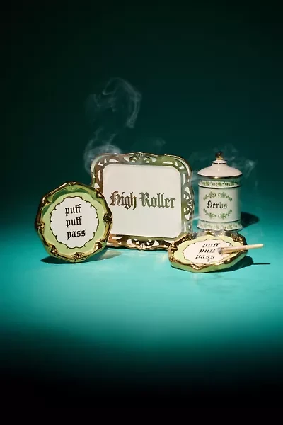 Cosette Ornate Ceramic Rolling Tray