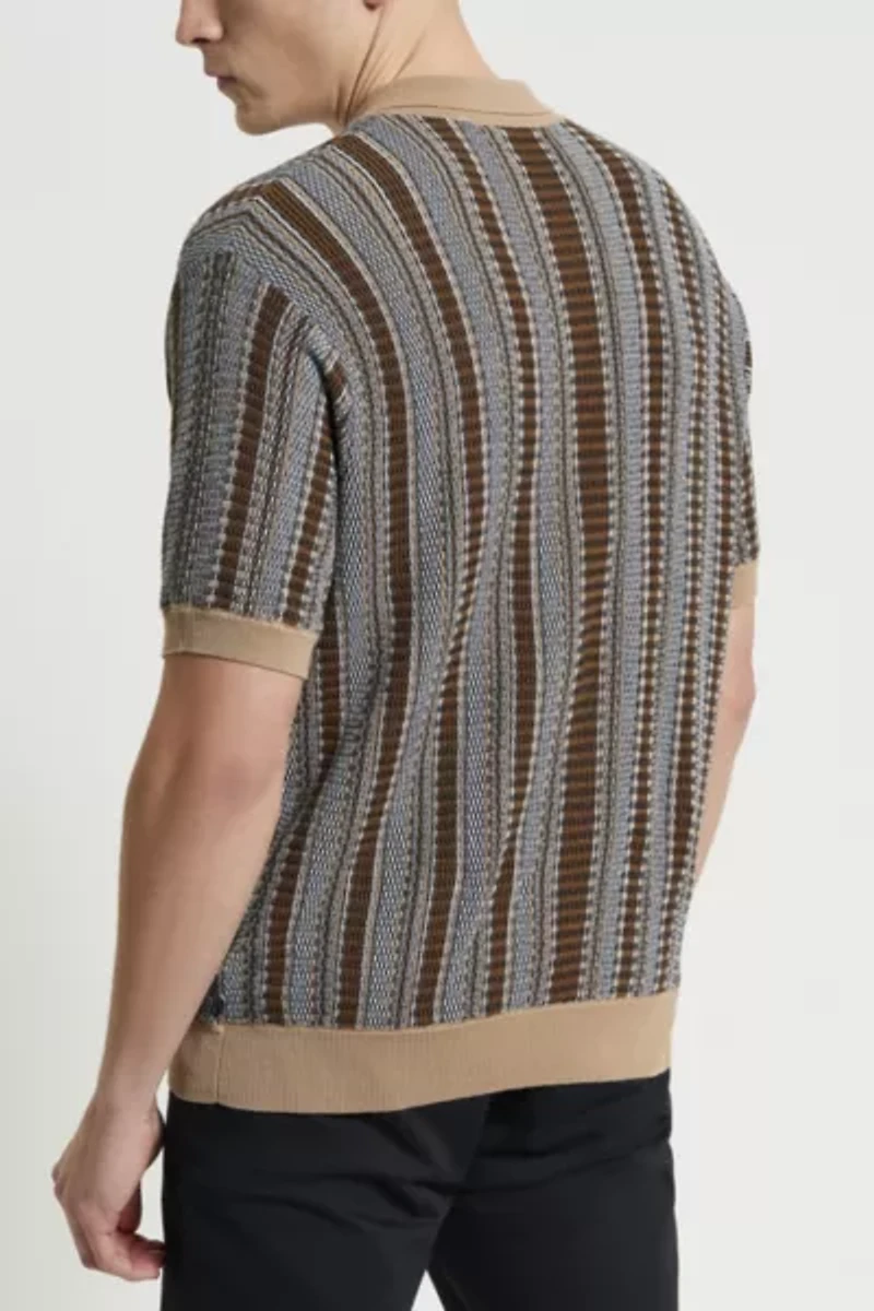 Ben Sherman Textured Stripe Knit Shirt