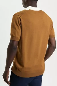 Ben Sherman Textured Block Stripe Polo Shirt