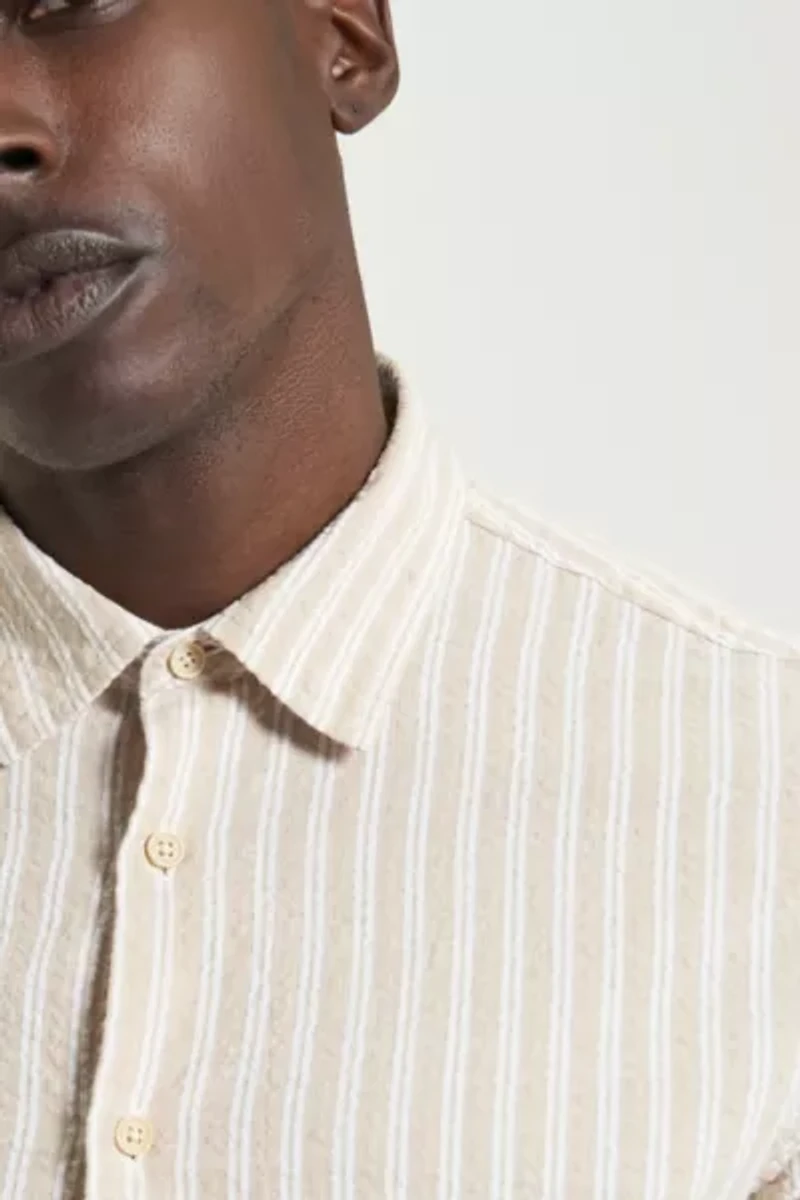 Ben Sherman Seersucker Striped Button Down Shirt