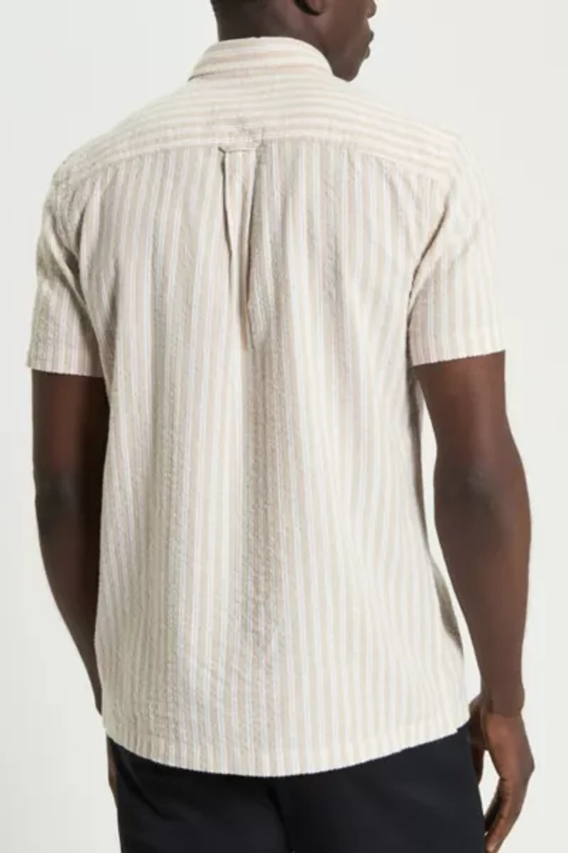 Ben Sherman Seersucker Striped Button Down Shirt