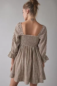 Kimchi Blue Cute As A Button Puff Sleeve Babydoll Mini Dress