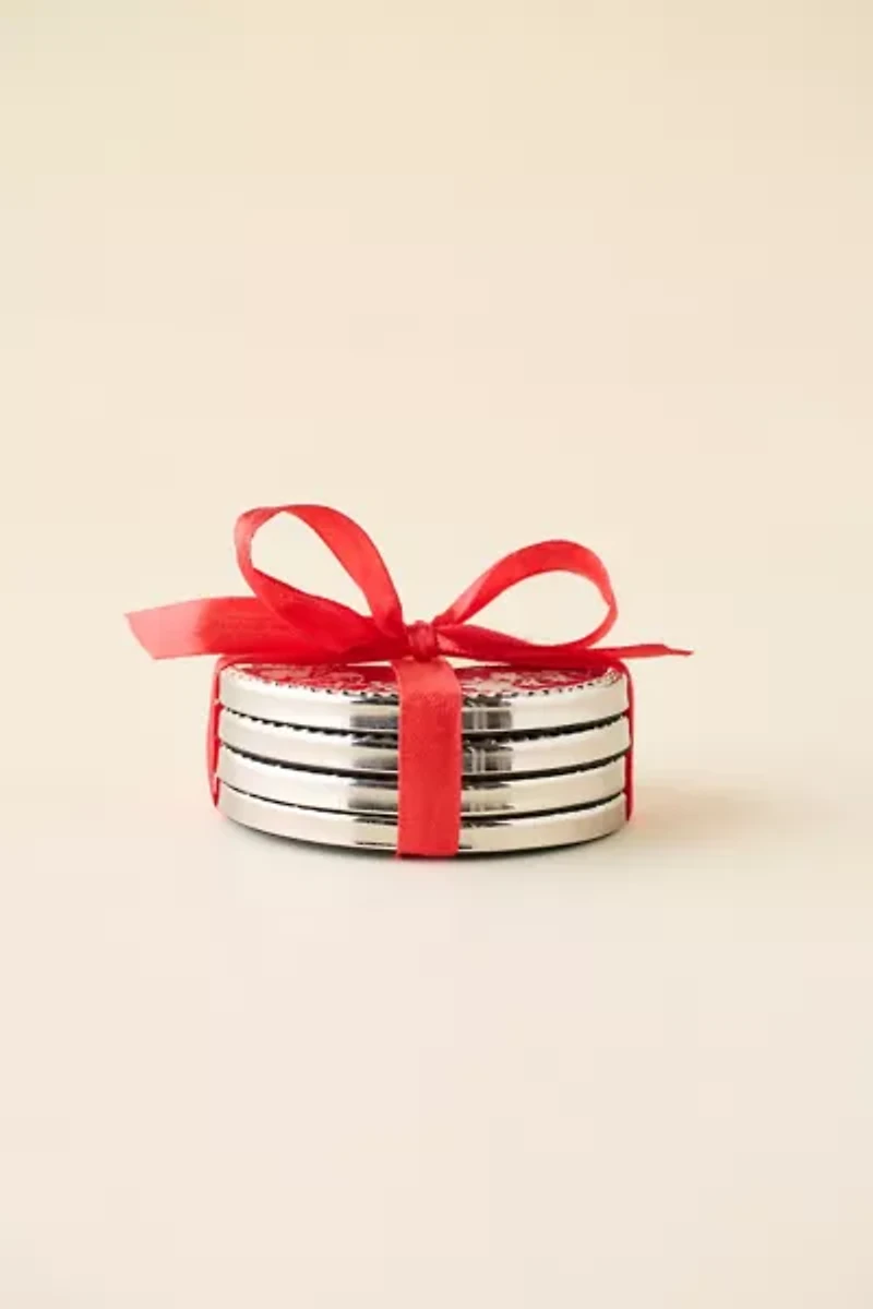 Esme Stainless Steel Coaster Set