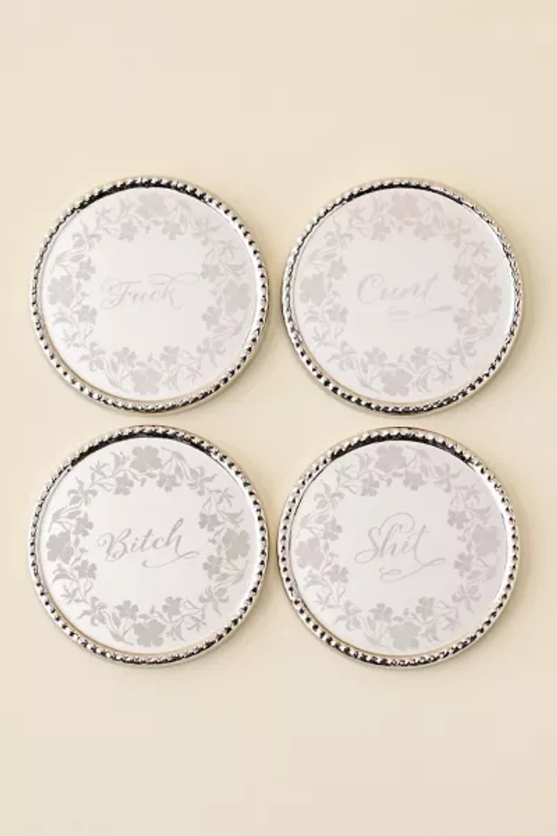 Esme Stainless Steel Coaster Set