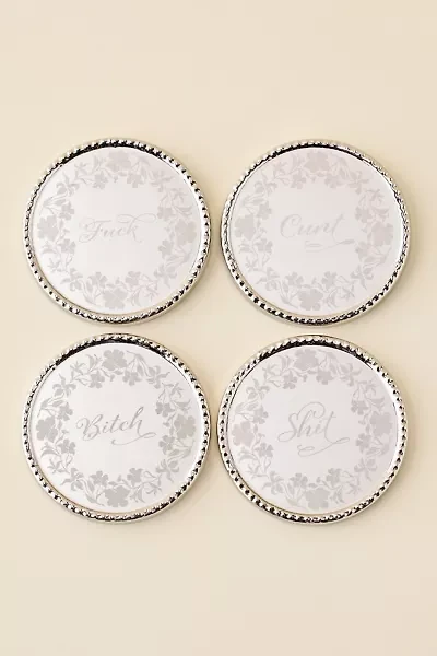 Esme Stainless Steel Coaster Set