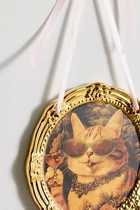 Sassy Kitty Ceramic Hanging Wall Tile