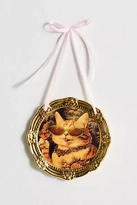 Sassy Kitty Ceramic Hanging Wall Tile
