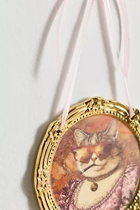 Sassy Kitty Ceramic Hanging Wall Tile