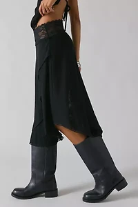 Kimchi Blue Ethereal Lace Trim Semi-Sheer Mesh Midi Skirt