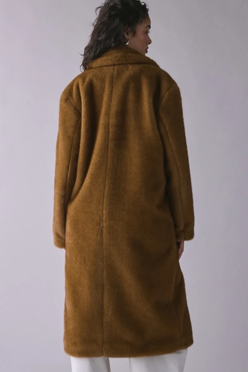 UO Scottie Oversized Long Faux Fur Coat