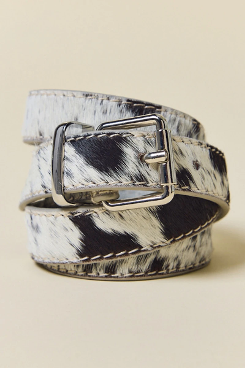 Classic Skinny Animal Print Belt