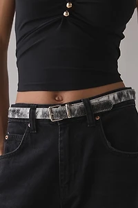 Classic Skinny Animal Print Belt