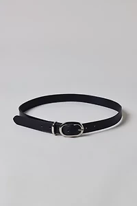 Essential Oval Buckle Leather Belt