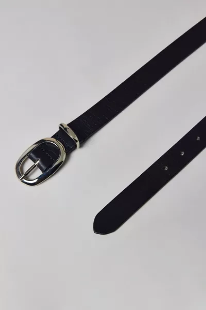 Essential Oval Buckle Leather Belt