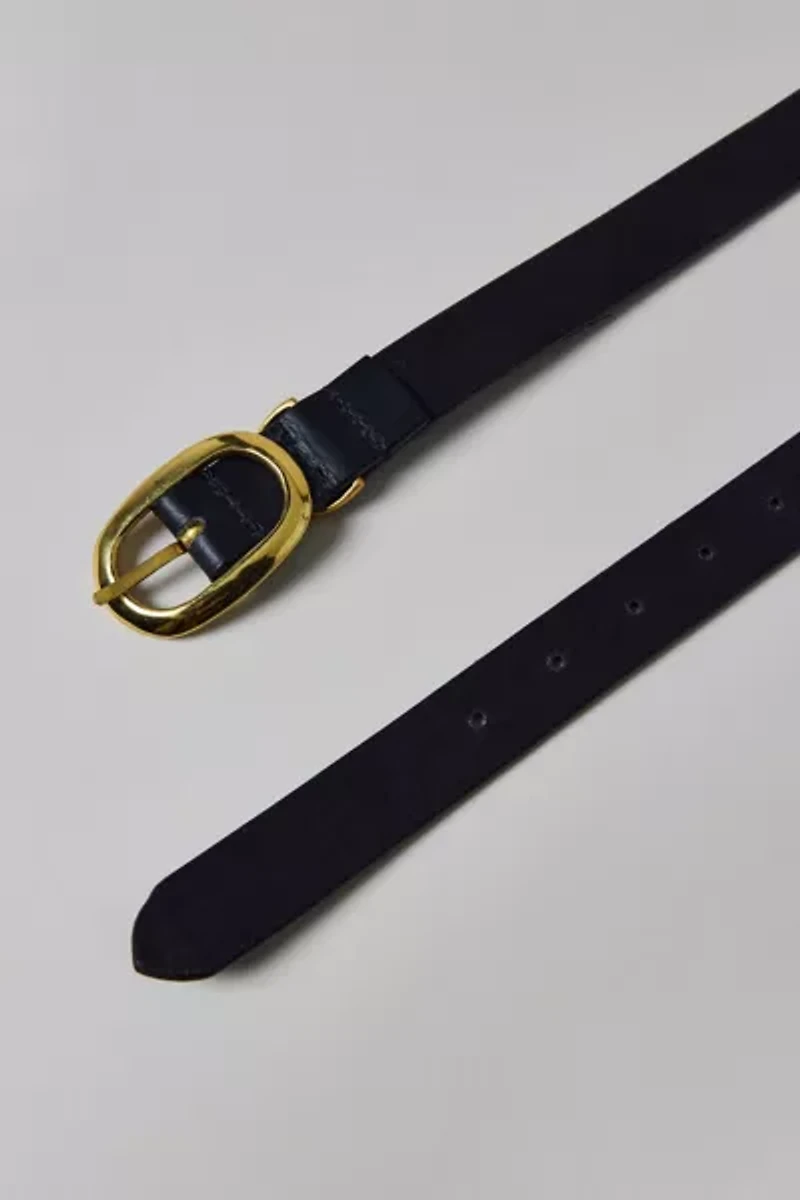 Essential Oval Buckle Leather Belt