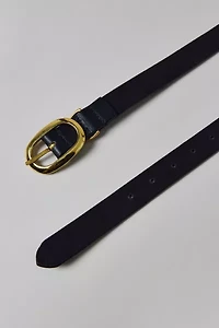 Essential Oval Buckle Leather Belt