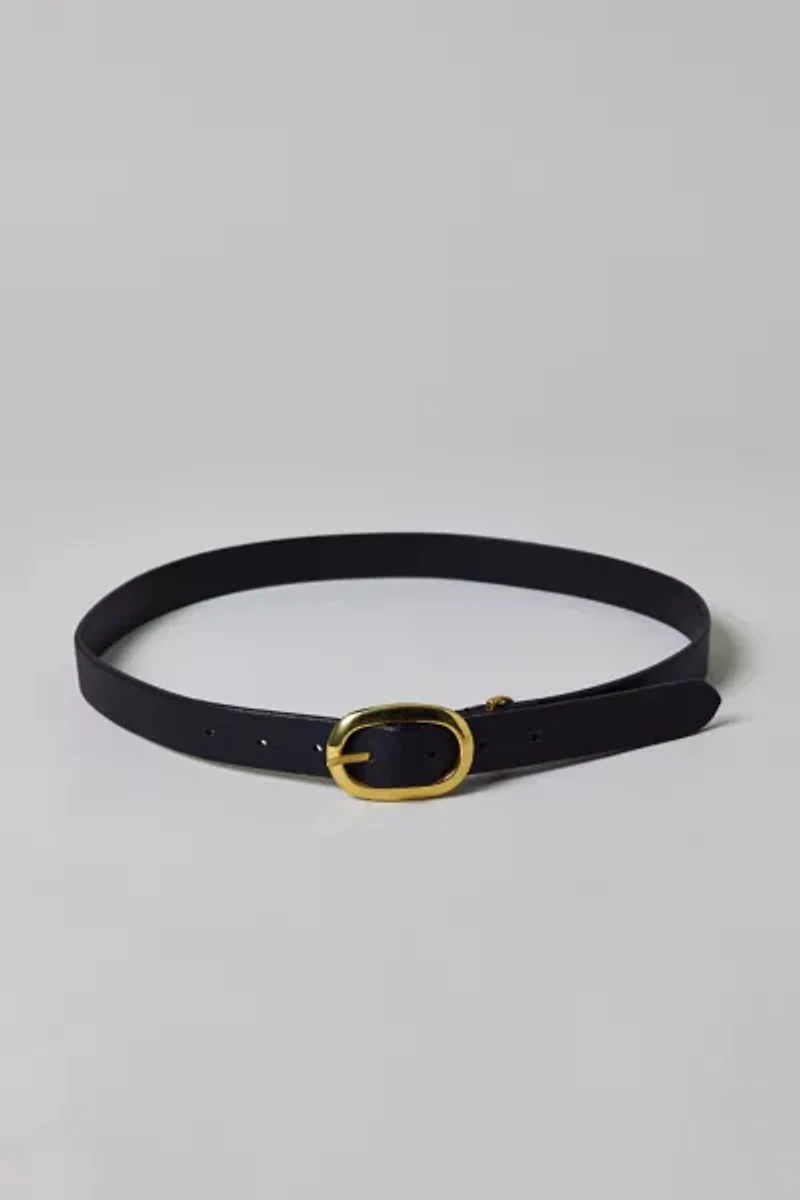 Essential Oval Buckle Leather Belt