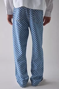 BDG Checkerboard Pattern Baggy Skate Fit Denim Jean