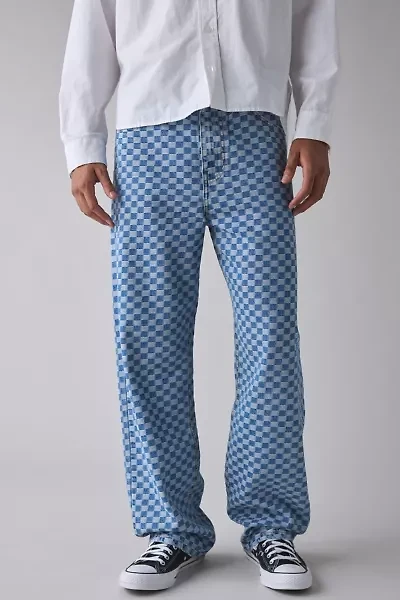 BDG Checkerboard Pattern Baggy Skate Fit Denim Jean