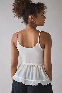 Kimchi Blue Beau Cascading Ruffle Tie-Front Flyaway Cami