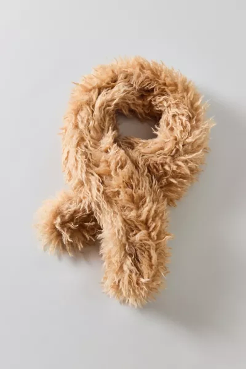 Shaggy Faux Fur Scarf