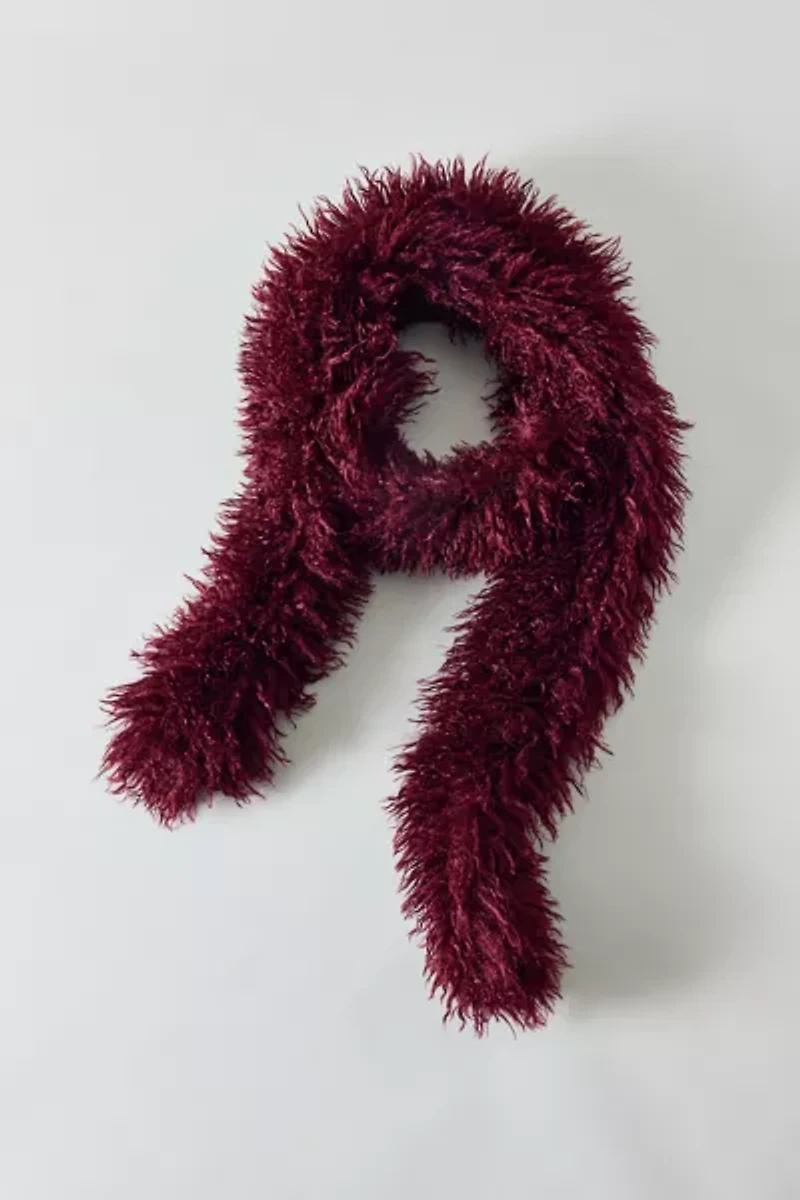 Shaggy Faux Fur Scarf