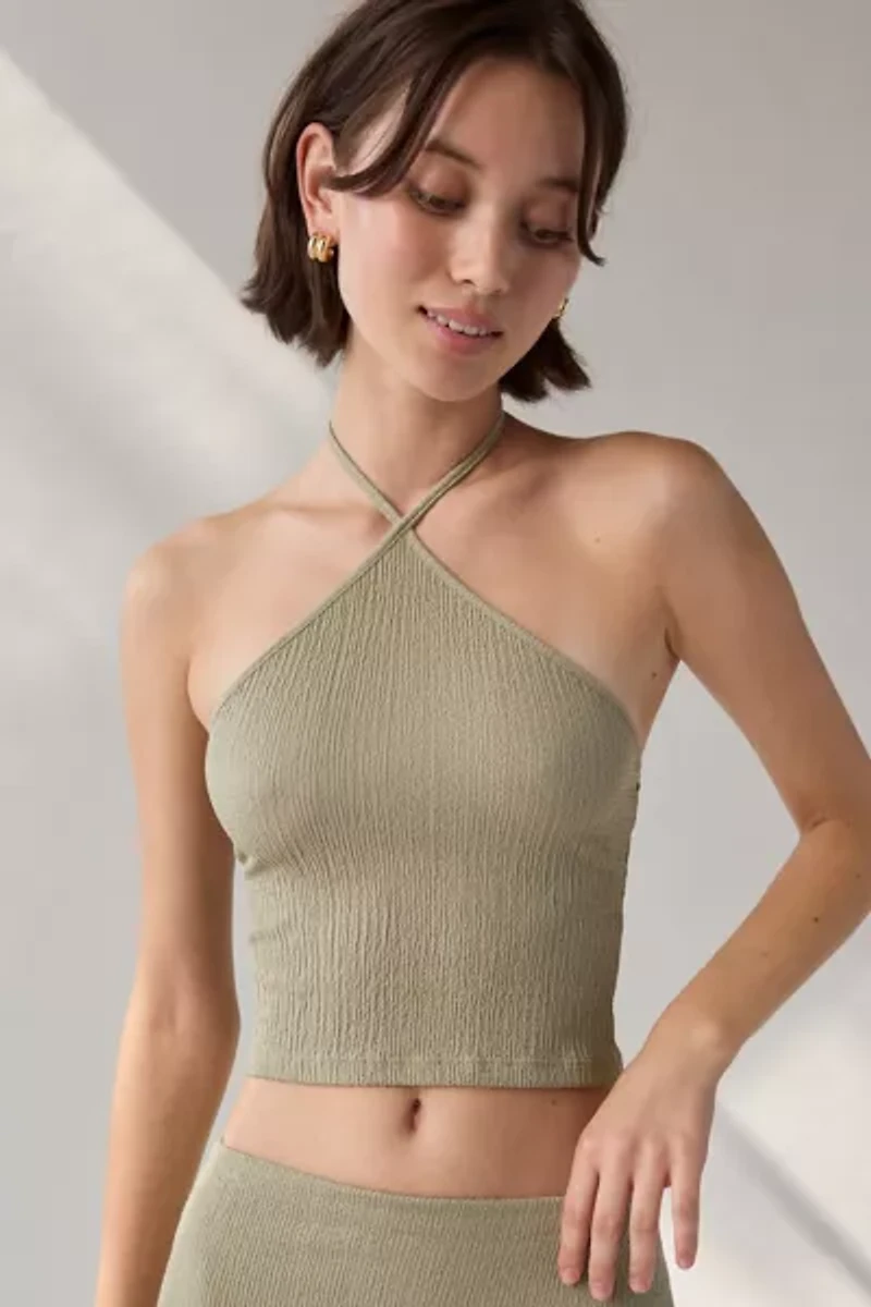 UO Caprina Ruched Knit Skirt 2-Piece Set