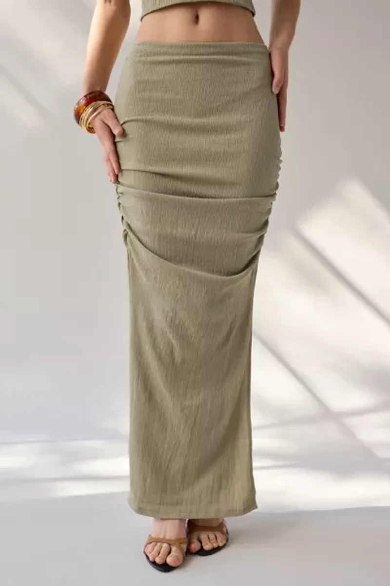 UO Caprina Ruched Knit Skirt 2-Piece Set