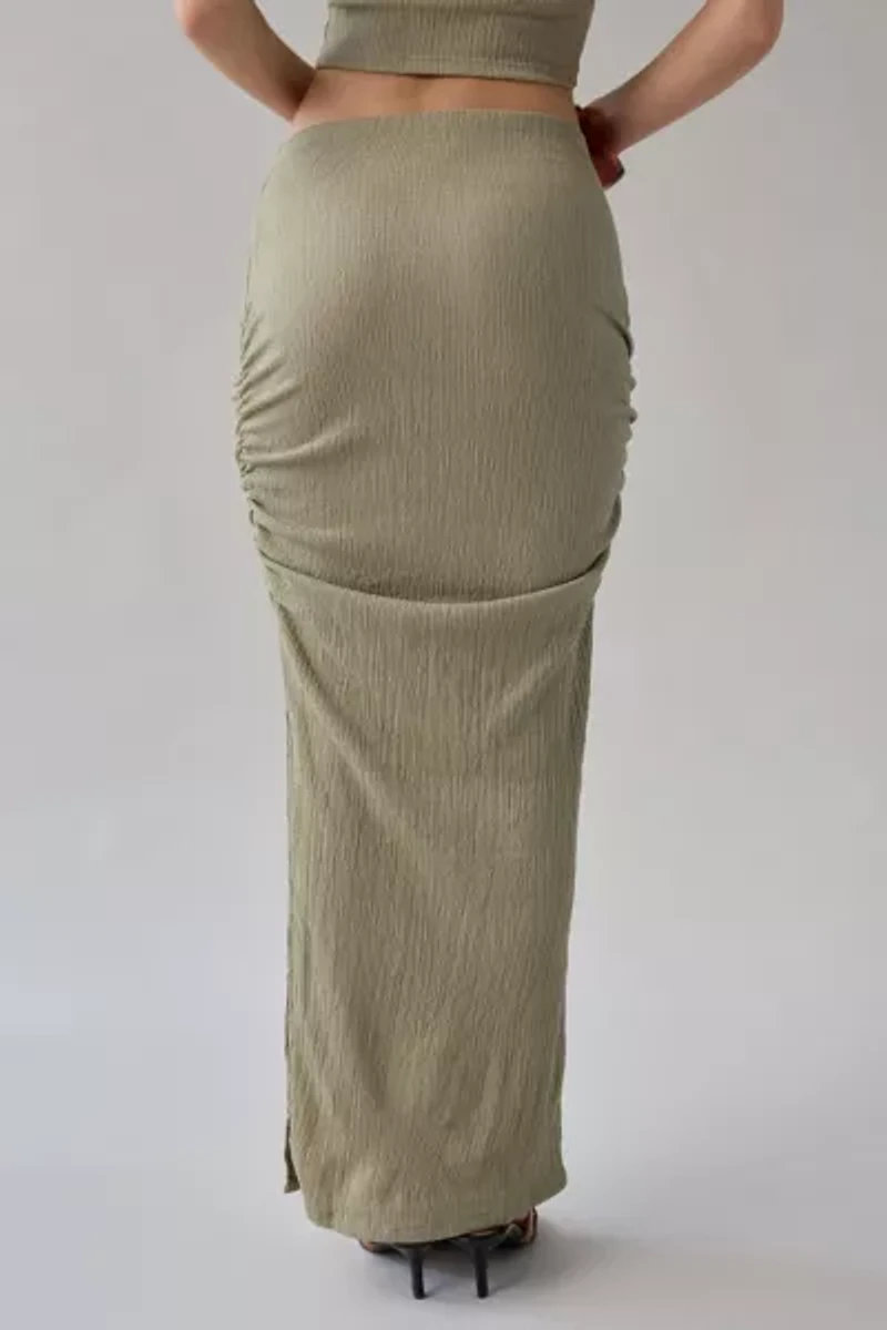 UO Caprina Ruched Knit Skirt 2-Piece Set