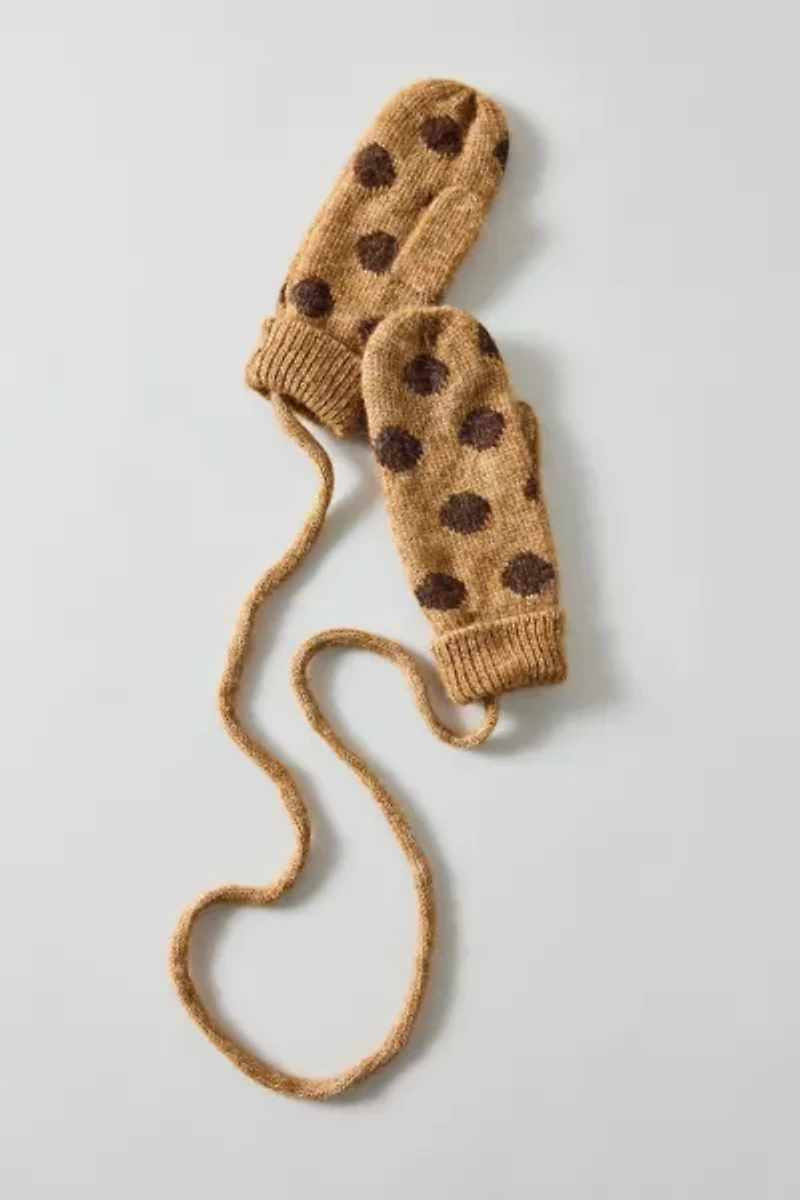 Polka Dot Corded Mitten