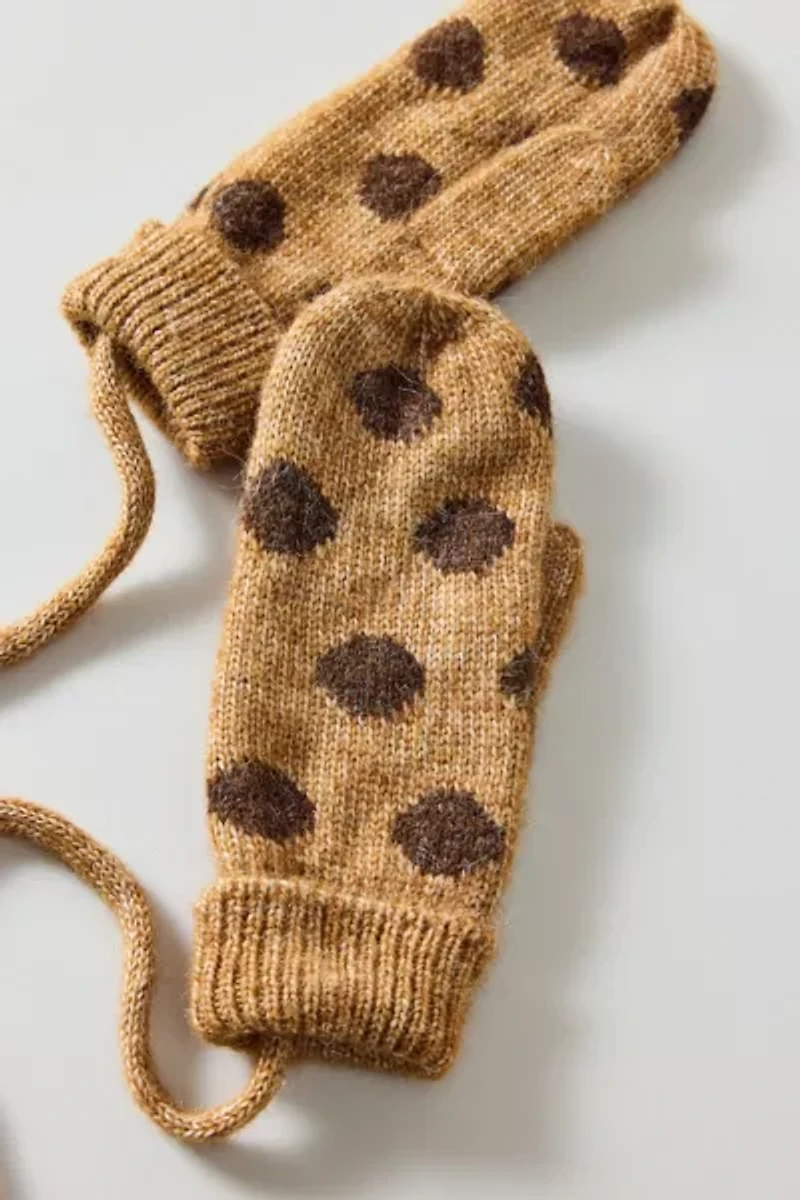 Polka Dot Corded Mitten