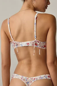 For Love & Lemons Lottie Sheer Mesh Underwire Bra