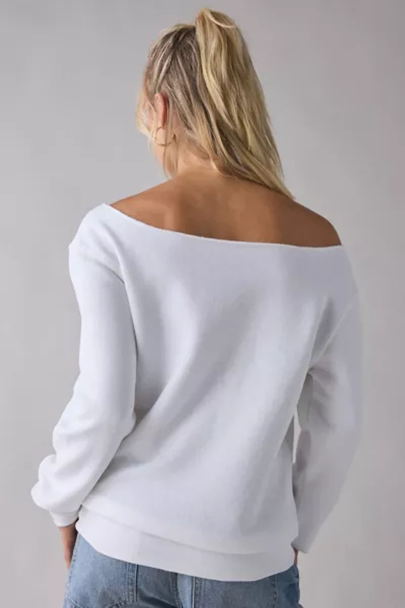 St. Barts Lobster Graphic Off-The-Shoulder Oversized Pullover