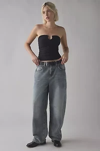 UO Evie Ruched Cutout Tube Top