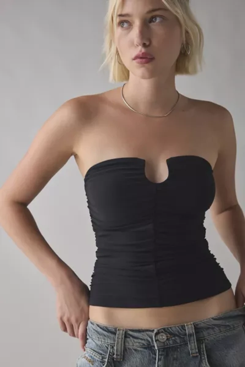 UO Evie Ruched Cutout Tube Top