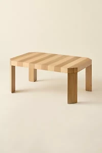 Rumi Notched Wood Coffee Table
