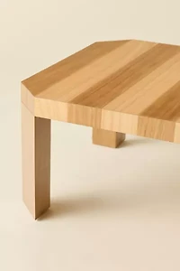 Rumi Notched Wood Coffee Table
