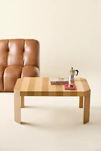 Rumi Notched Wood Coffee Table
