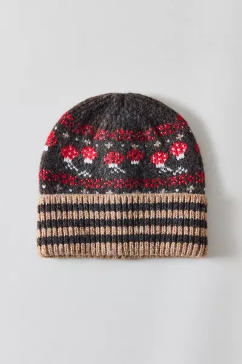 Mushroom Pattern Beanie